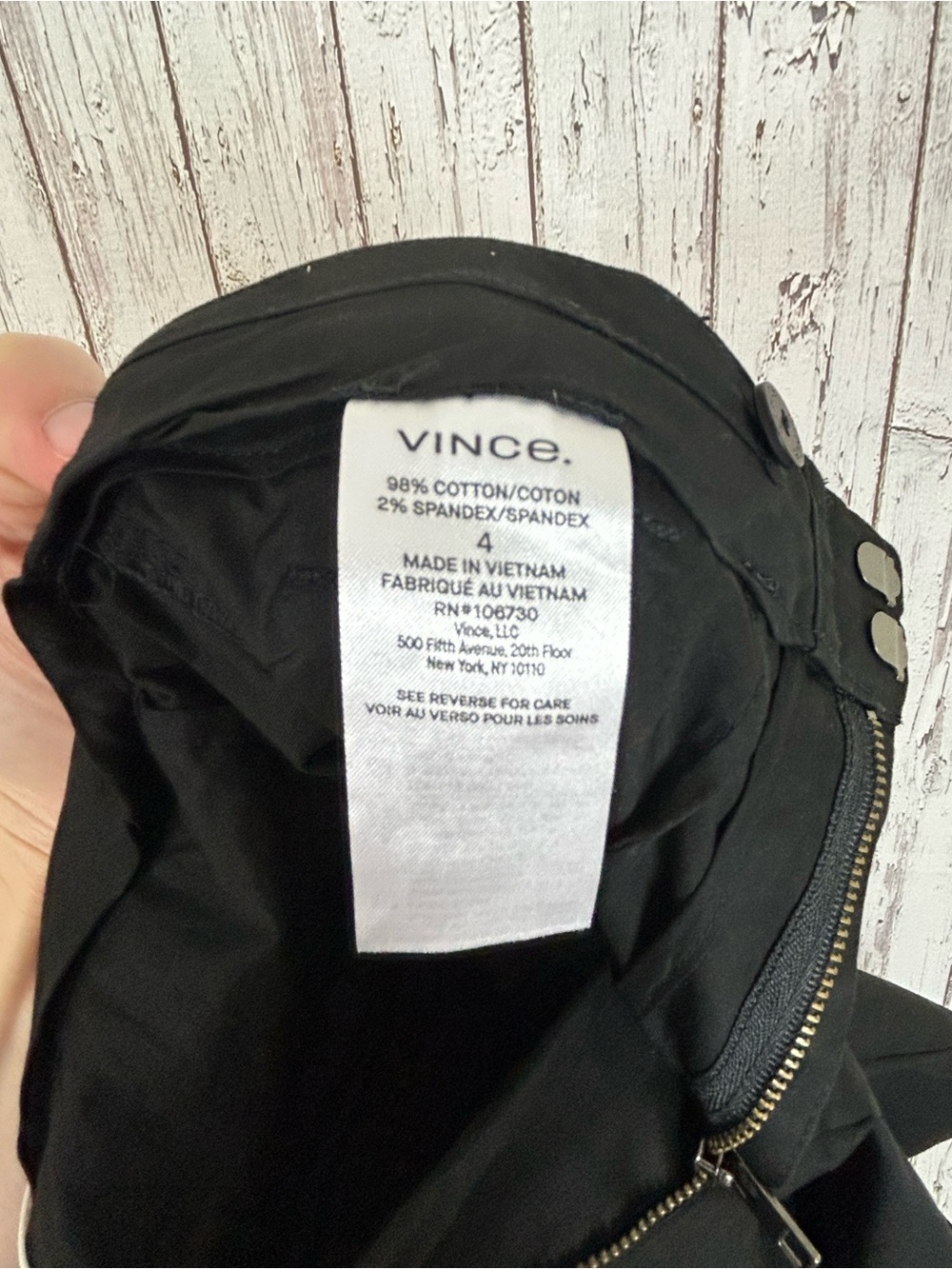 NWT Vince Black Tailored Bermuda Shorts Size 4 - Picture 7 of 7